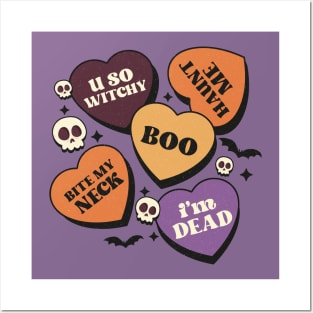 Halloween Conversation Hearts Posters and Art